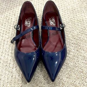 Size 7 Franco Sarto, navy shoes never worn